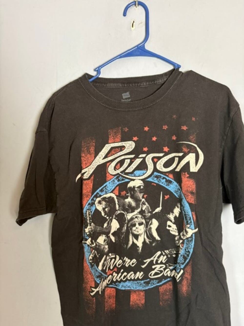 Poison Were An American Band Graphic T Shirt Mens Large Hanes Cotton